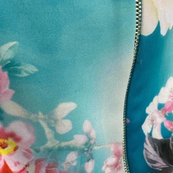 Maggy London, Scuba Dress in Teal Floral - Picture 4 of 7